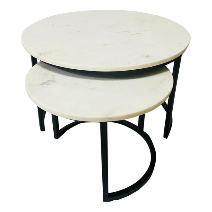 Salontafel Nova White marble | 70 cm | Set van 2