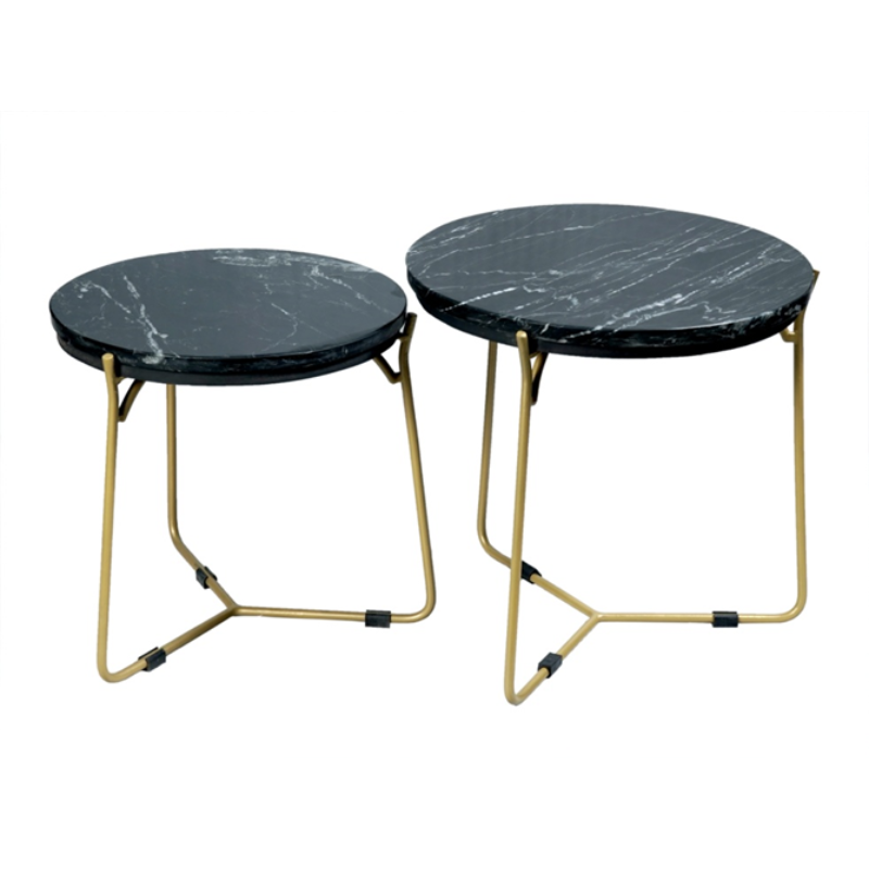 Salontafel Caly Black Marble | 45x45 | Rond