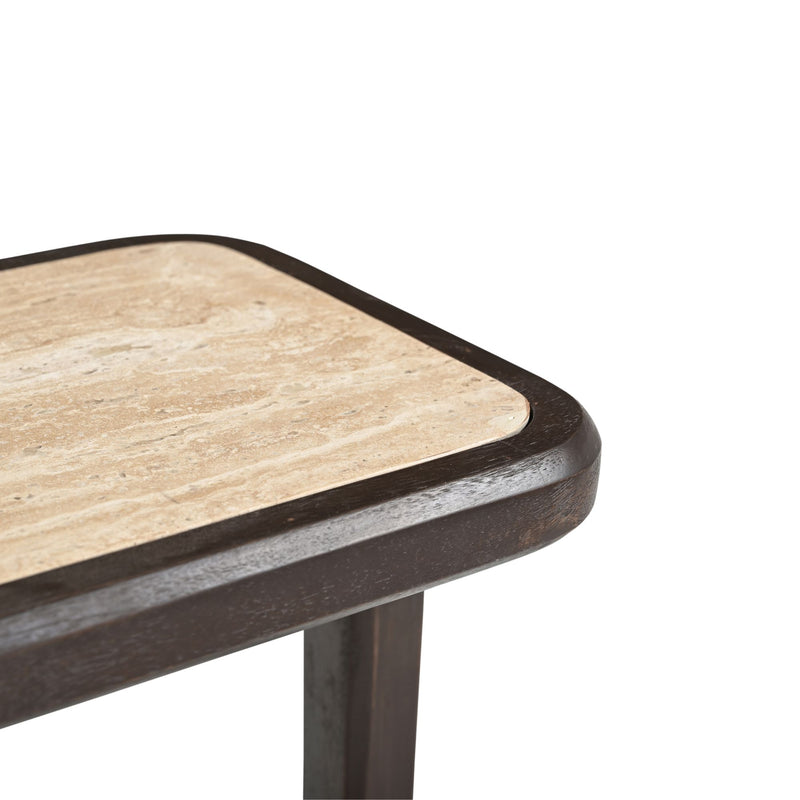 Bijzettafel Arvid | Bruin Travertin Hoog
