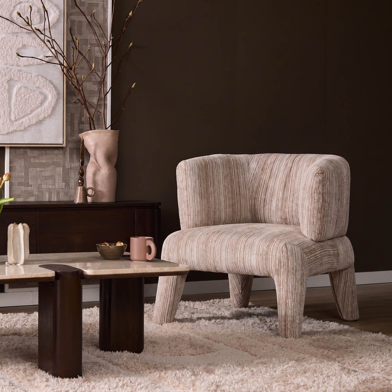 Fauteuil Eva | Taupe | Plum
