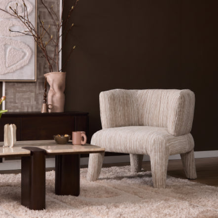 Fauteuil Eva | Taupe | Plum