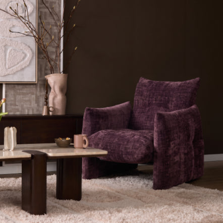 Fauteuil Lois | Aurbergine | Aubergine