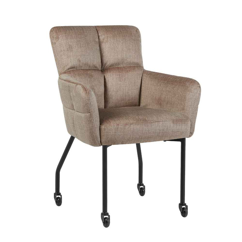 Eetkamerstoel Dave | Taupe | met armleuning