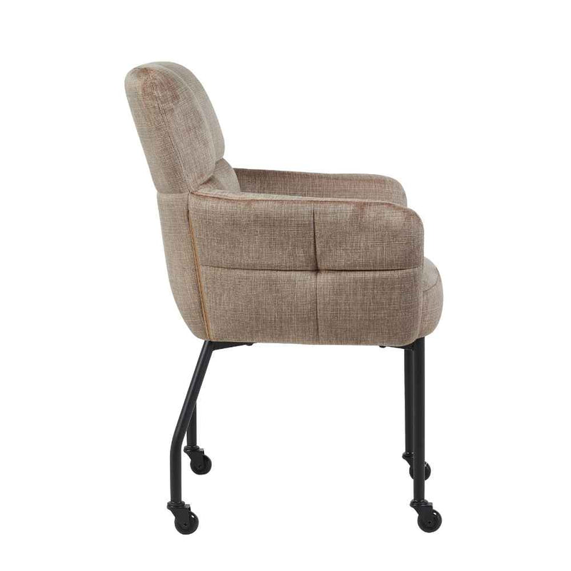 Eetkamerstoel Dave | Taupe | met armleuning