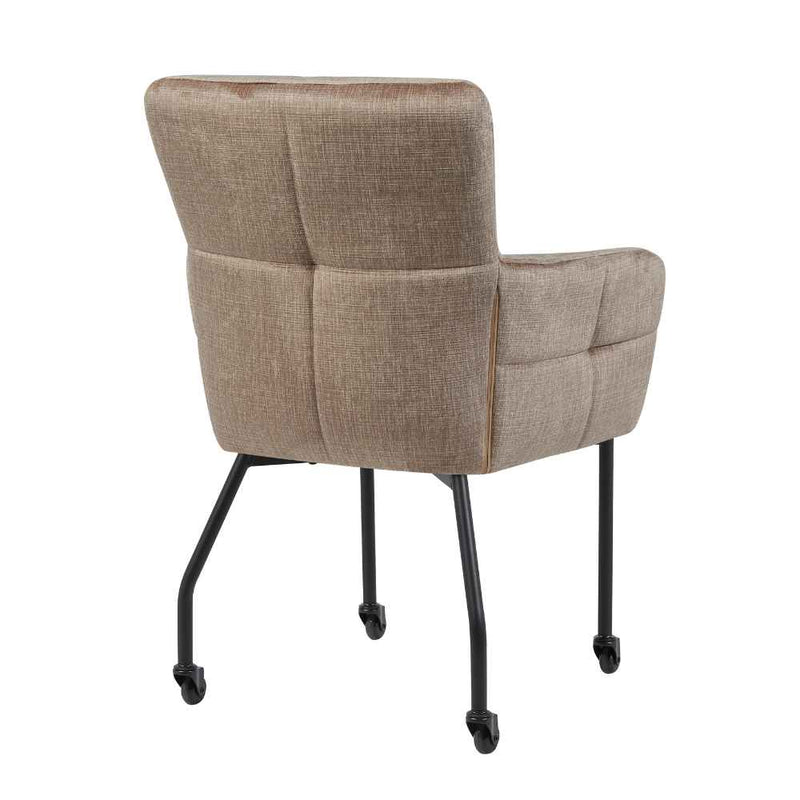 Eetkamerstoel Dave | Taupe | met armleuning
