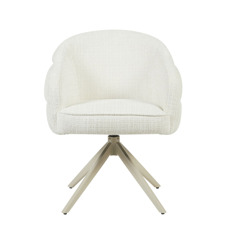Eetkamerstoel Bella | Off White | Poot Sand | Met armleuning