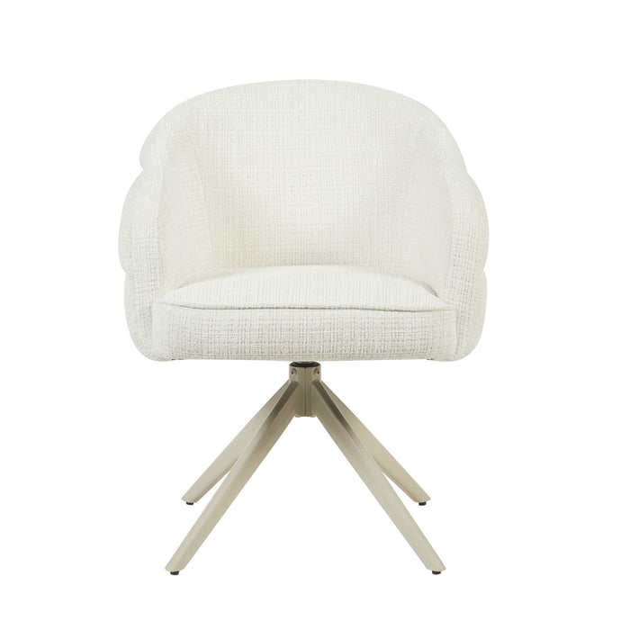 Eetkamerstoel Bella | Off White | Poot Sand | Met armleuning