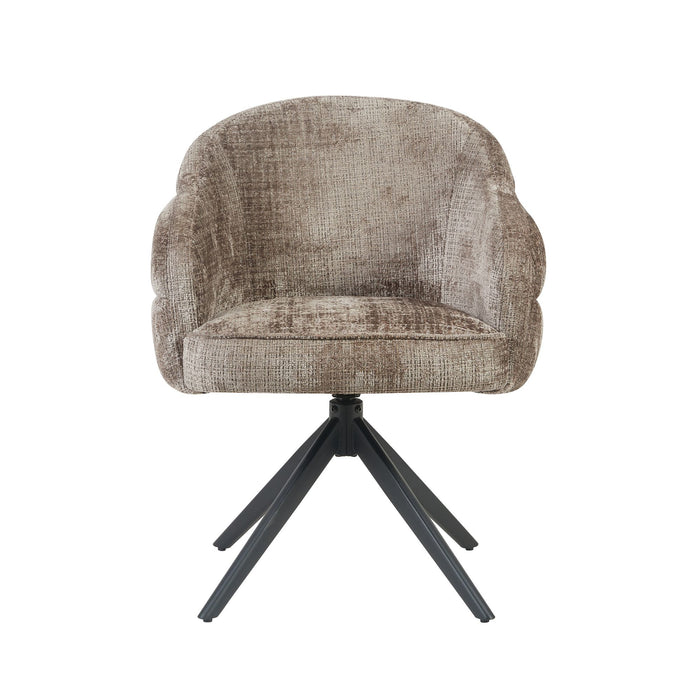 Eetkamerstoel Bella | Clay | Poot Black | Met armleuning