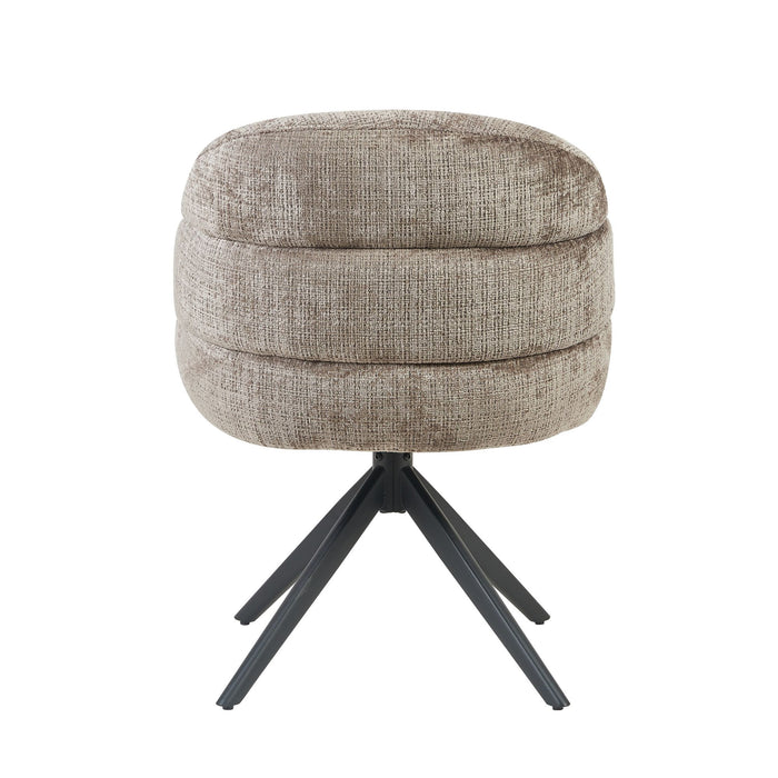 Eetkamerstoel Bella | Clay | Poot Black | Met armleuning