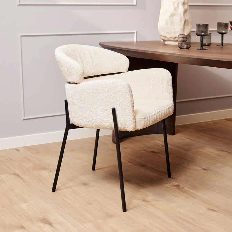 Eetkamerstoel Otis | White | Met armleuning