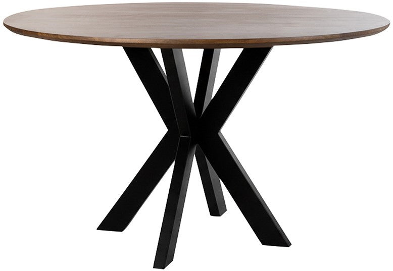 Eettafel Tokio | Eetkamertafel Ø120, Mango Brown Walnut
