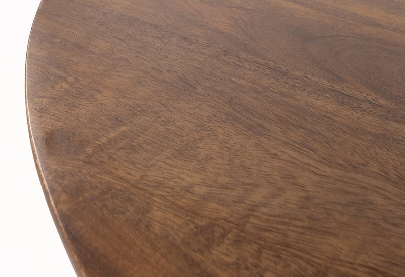 Eettafel Tokio | Eetkamertafel Ø120, Mango Brown Walnut