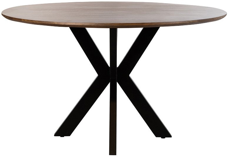 Eettafel Tokio | Eetkamertafel Ø130, Mango Brown Walnut