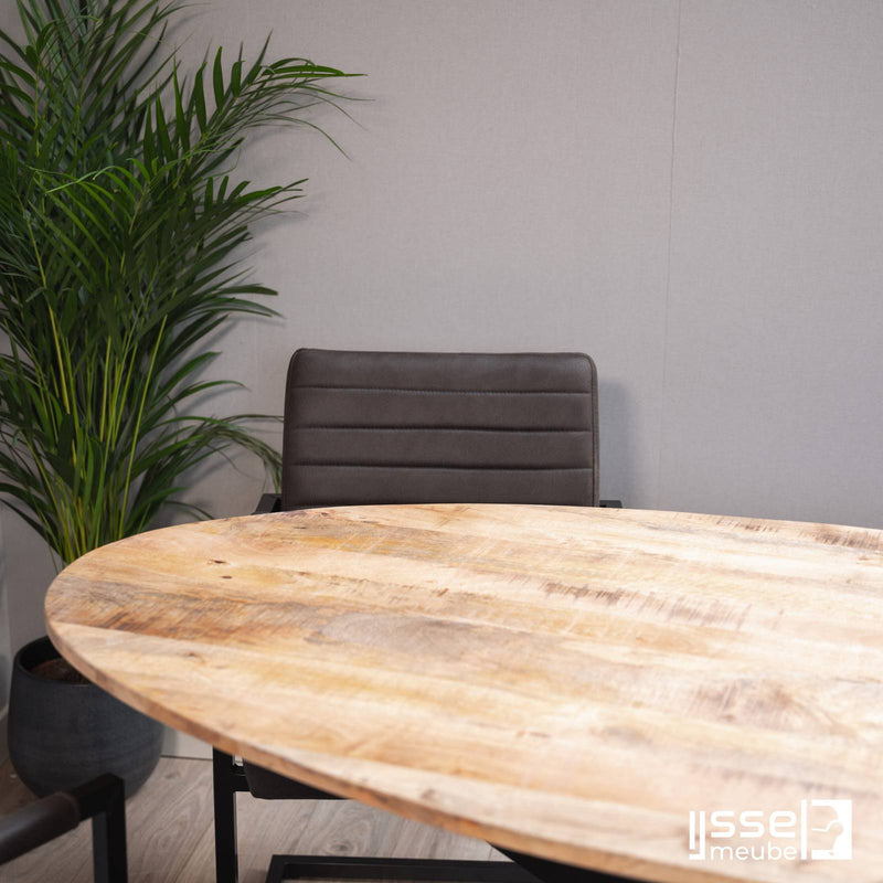Eettafel Rockingham | Mango | Ovaal | Matrixpoot | 240x110cm