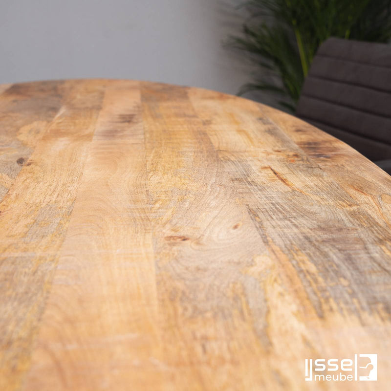 Eettafel Rockingham | Mango | Ovaal | Matrixpoot | 240x110cm