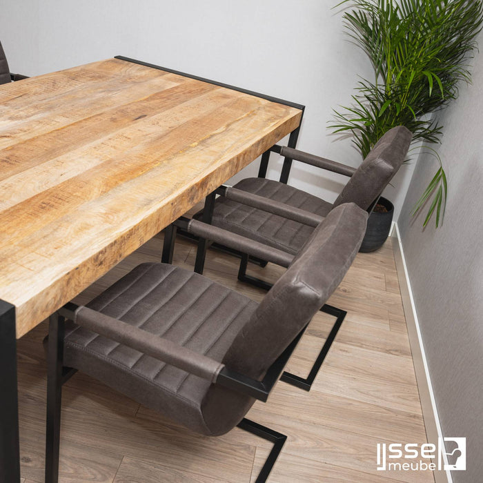 Eettafel Barkley | Mangohout | Rechthoek | U-poot | 160×80