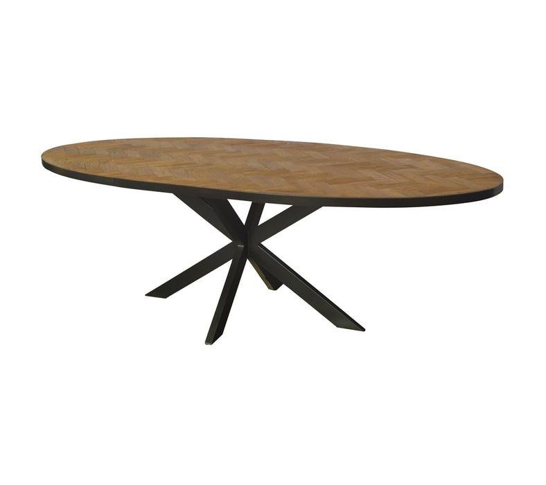 Eettafel Accent | Teakhout | Ovaal | Matrixpoot | 240cm
