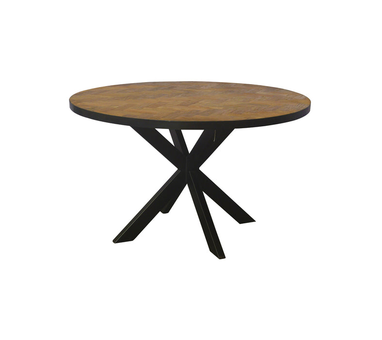 Eettafel Accent | Teakhout | Rond | Matrixpoot | 130cm