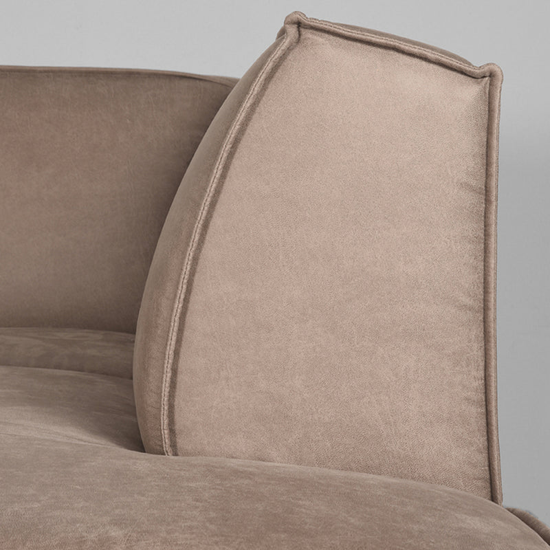 Bank Kay - Taupe - Microfiber - 2-Zits + Hoek + 2-Zits