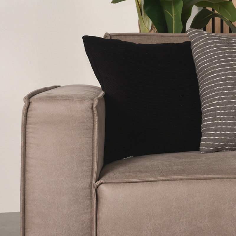 Bank Kay - Taupe - Microfiber - 2-Zits + Hoek + 2-Zits