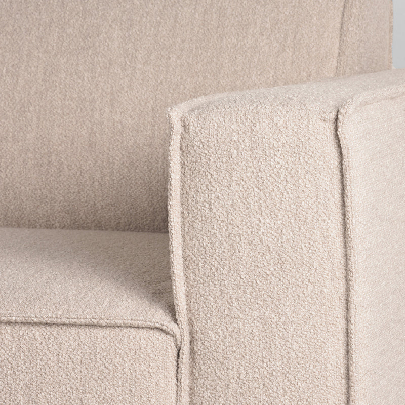 Bank Kay - Naturel - Boucle - Ottomane + 2,5-Zits