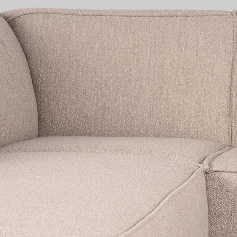 Bank Kay - Naturel - Boucle - Ottomane + 2,5-Zits