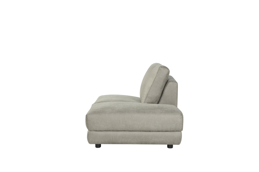 Hoekbank Tivoli | Rechts | Taupe | Bank Ottomane Voorstaand 135x102x83 cm