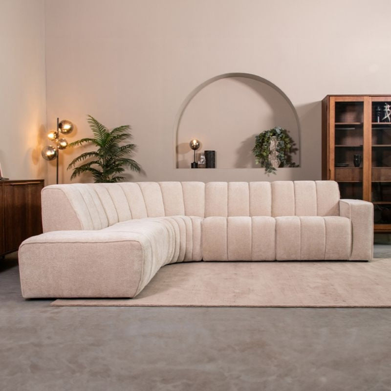 Hoekbank Vitoro | Naturel | Bank 1,5 Zits Zonder Arm 76x98x82 cm