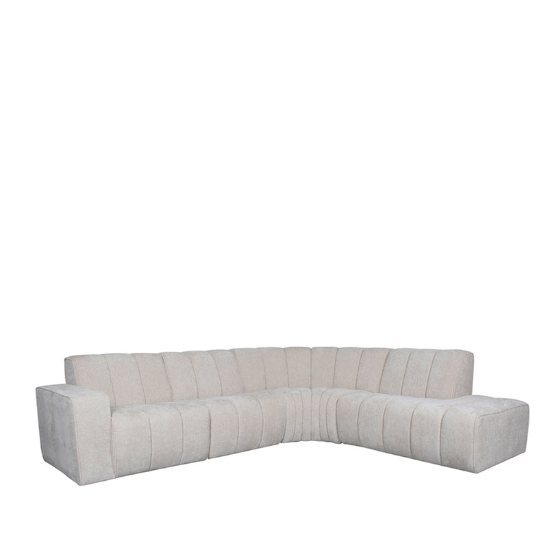 Hoekbank Vitoro | Rechts | Naturel | Bank Ottomane Voorstaand 128x98x82 cm