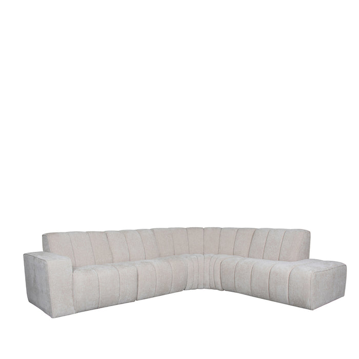 Hoekbank Vitoro | Rechts | Naturel | Bank Ottomane Voorstaand 128x98x82 cm