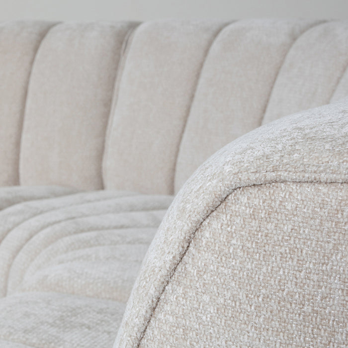Hoekbank Vitoro | Rechts | Naturel | Bank Ottomane Voorstaand 128x98x82 cm