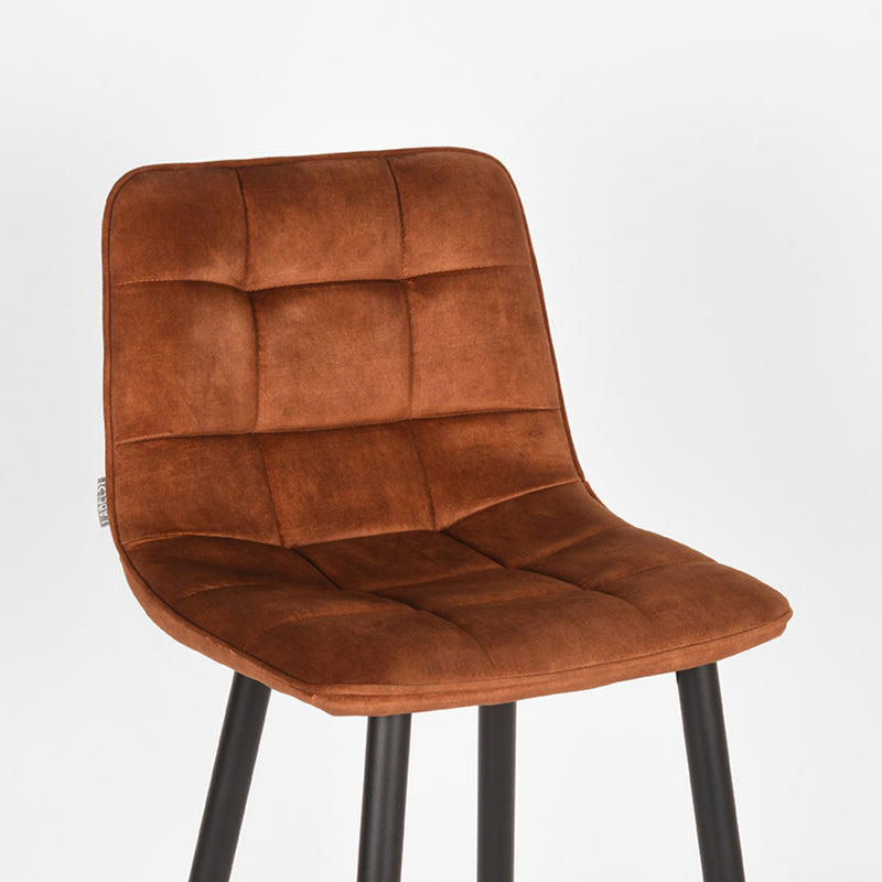 Barkruk Jelt | Oker Velours Zithoogte 65