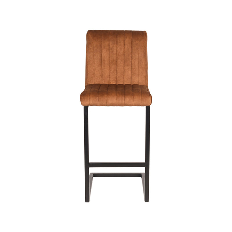 Barkruk Milo | Oker Velours Zithoogte 65