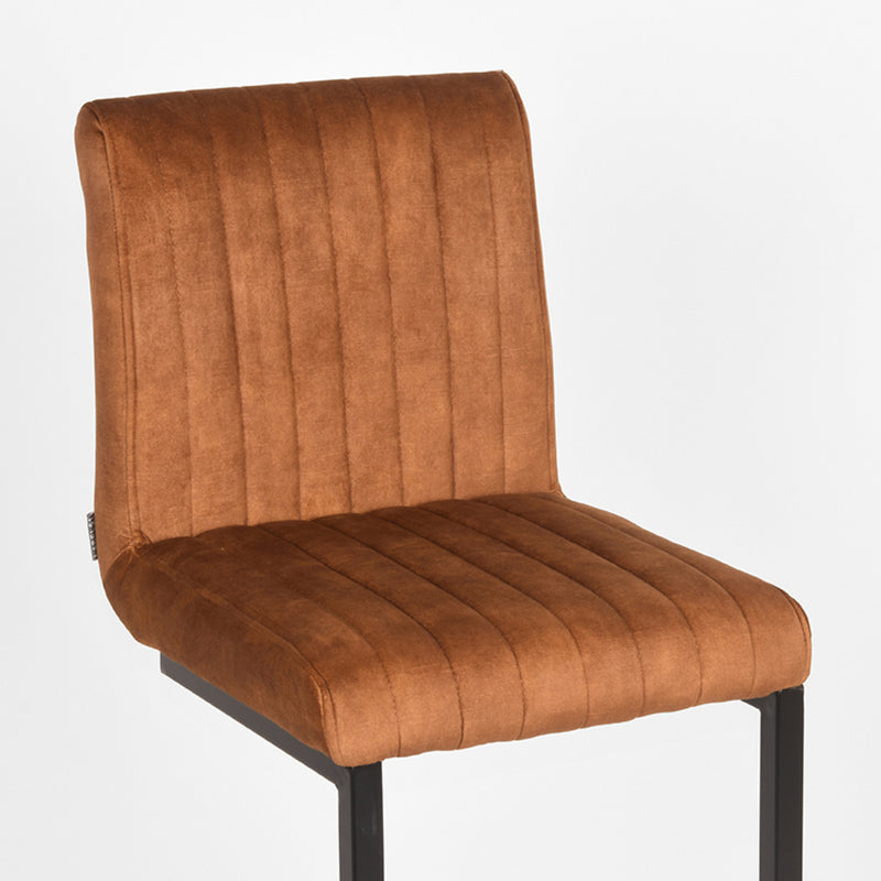Barkruk Milo | Oker Velours Zithoogte 65