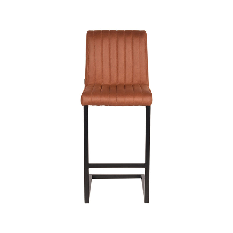 Barkruk Milo | Cognac Microfiber Zithoogte 65