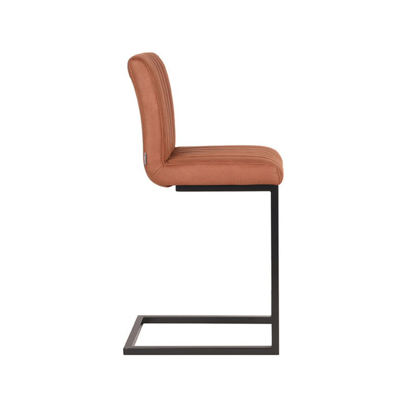 Barkruk Milo | Cognac Microfiber Zithoogte 65
