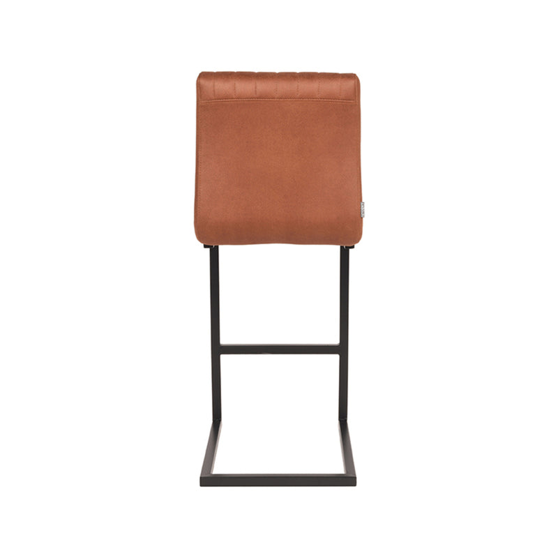 Barkruk Milo | Cognac Microfiber Zithoogte 65