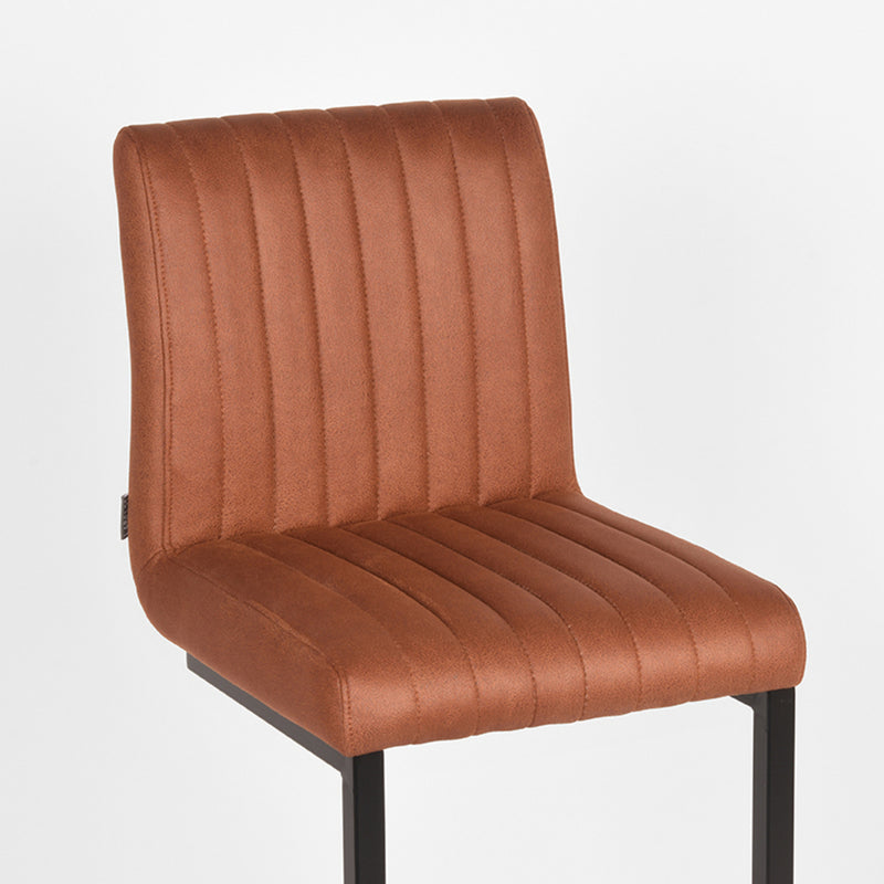 Barkruk Milo | Cognac Microfiber Zithoogte 65