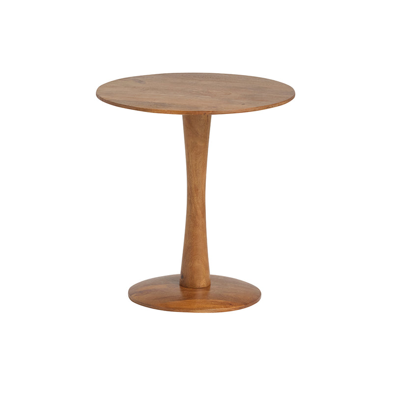 Bijzettafel Ginger | Massief Mangohout - Ginger - Gelakt | 55 x 60 cm | Ø, hoog,