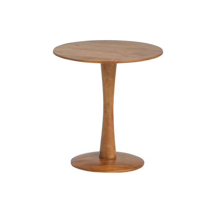 Bijzettafel Ginger | Massief Mangohout - Ginger - Gelakt | 55 x 60 cm | Ø, hoog,