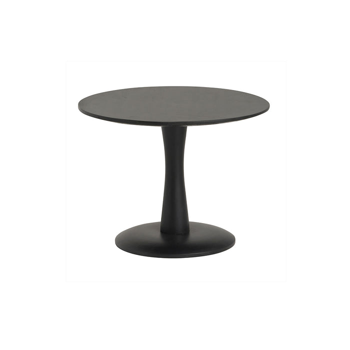 Bijzettafel Flare | Massief Mangohout - Zwart - Gelakt | 60 x 45 cm | Ø, laag, Black