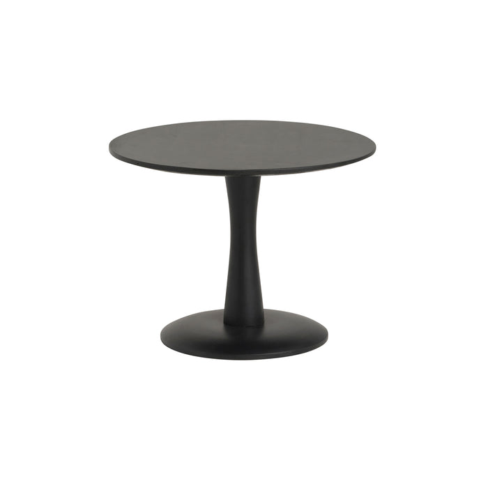 Bijzettafel Flare | Massief Mangohout - Zwart - Gelakt | 60 x 45 cm | Ø, laag, Black