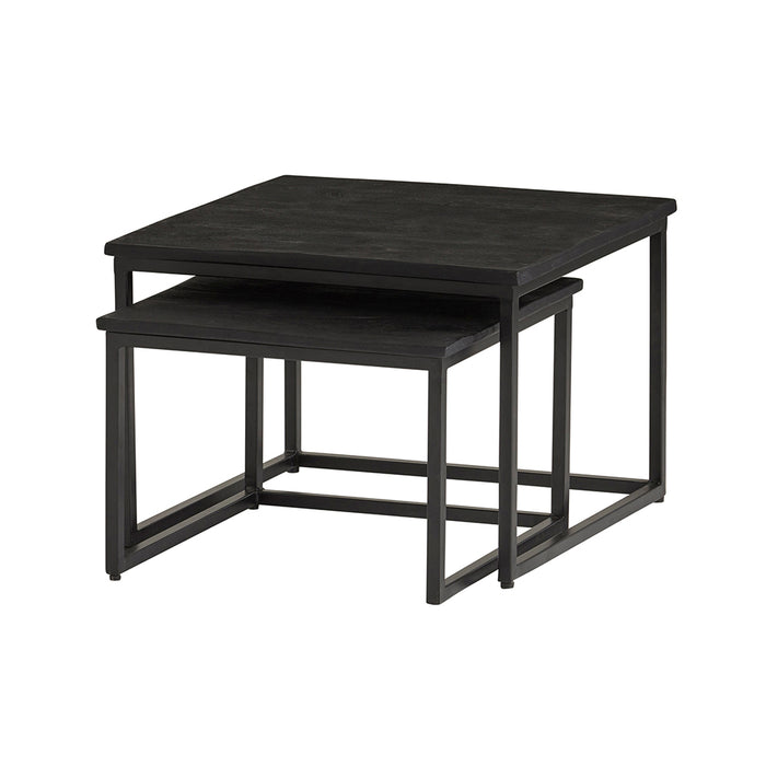 Salontafelset Cuba Black | Vierkant | Set van 2 | Medium