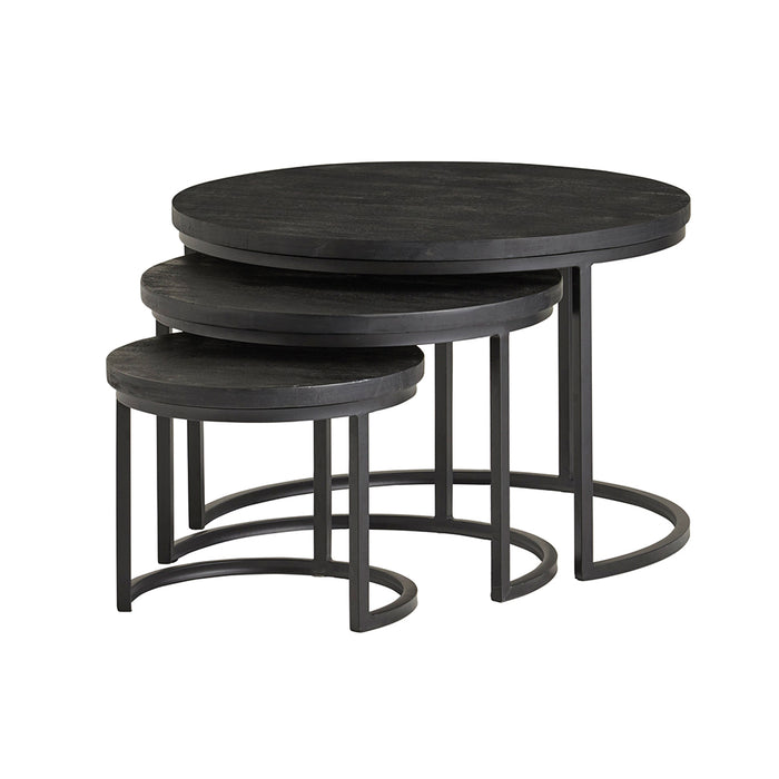 Salontafelset Black Enzo | Rond | Set van 3