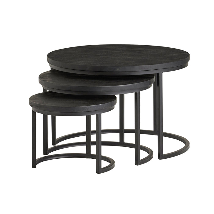 Salontafelset Black Enzo | Rond | Set van 3