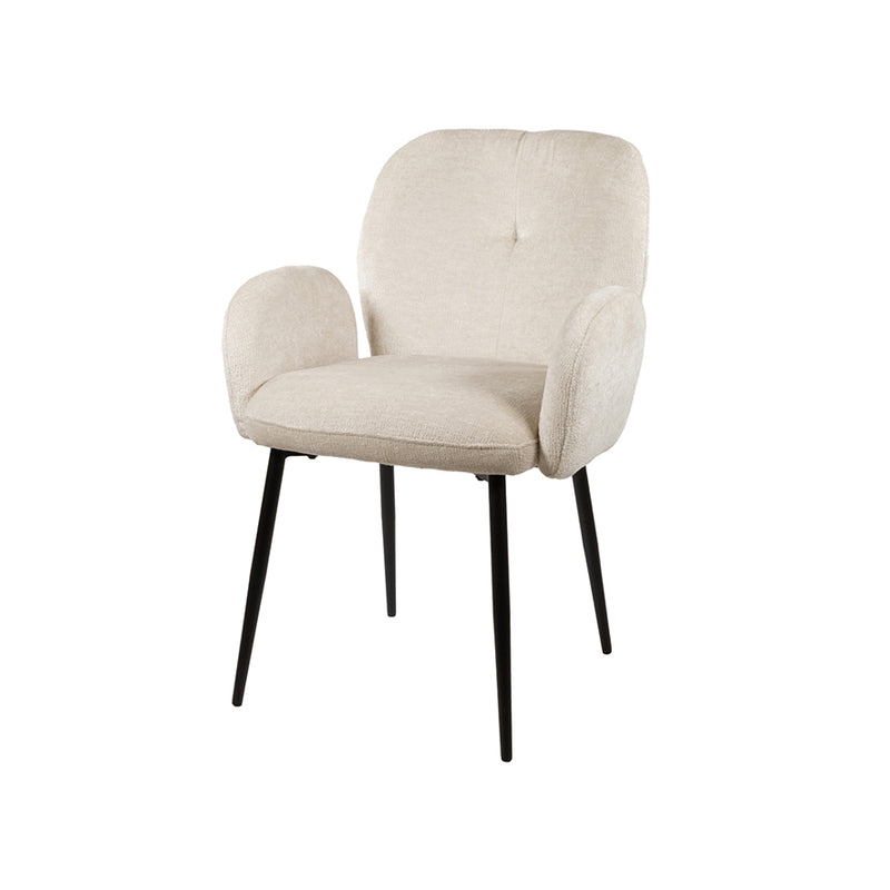 Eetkamerstoel Bobby met armleuning | Perfect Harmony | Light Grey 85