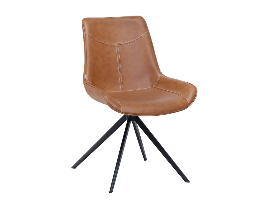 Eetkamerstoel Lewis | Velvet | Cognac