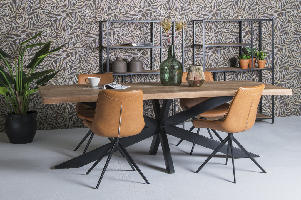 Eetkamerstoel Lewis | Velvet | Cognac