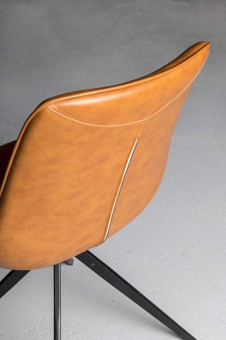 Eetkamerstoel Lewis | Velvet | Cognac