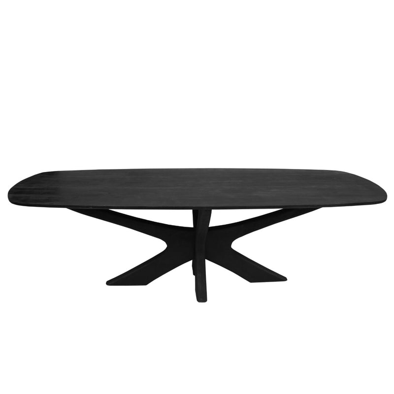 Eettafel Montreaux Black | Hardhout | Deens ovaal | Ypsilonpoot | 250cm